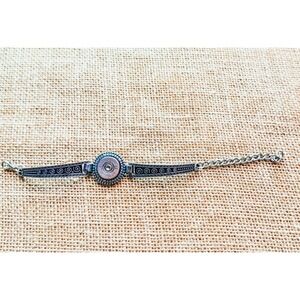Western Shotgun Shell Bracelet Silver‎ Tone Recycled 28 Gauge Casing Boho Scroll